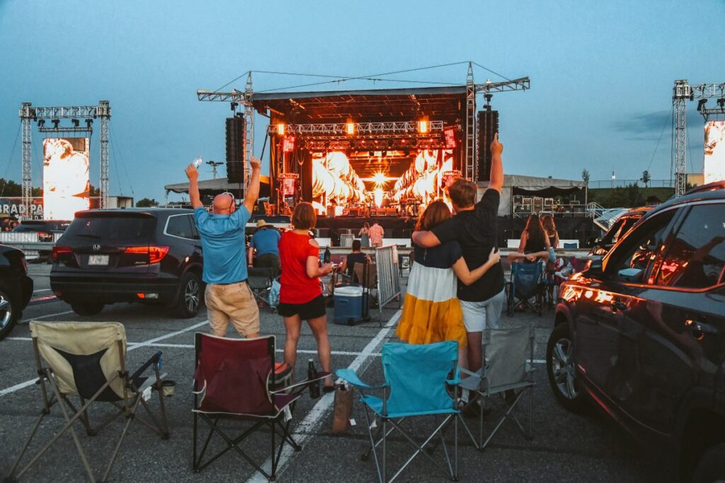 Drive in music concert